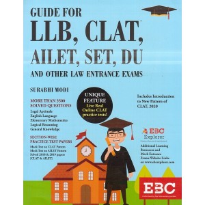 EBC's Guide for LLB, CLAT, AILET, SET, DU, MH-CET, CLET and Other Law Entrance Exams 2020 by Surbhi Modi | Eastern Book company 